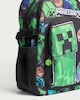 image 2 of Minecraft Creeper Print Backpack in Black