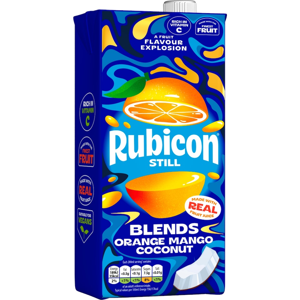 image 1 of Rubicon Still Blends Orange, Mango & Coconut Juice Drink 1L