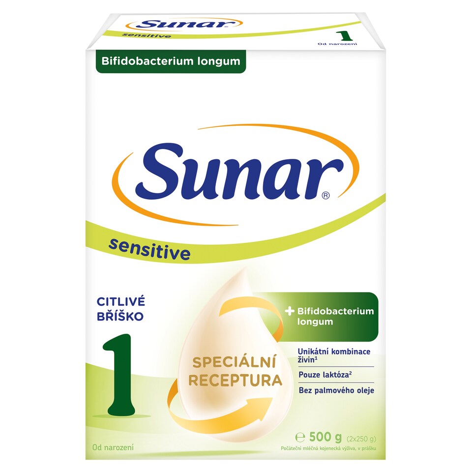 obrázok 1 z Sunar Sensitive 1, počiatočné dojčenské mlieko 500 g
