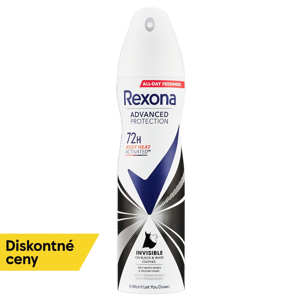 obrázok 1 z Rexona Advanced Protection Invisible black & white Antiperspirant sprej 150 ml