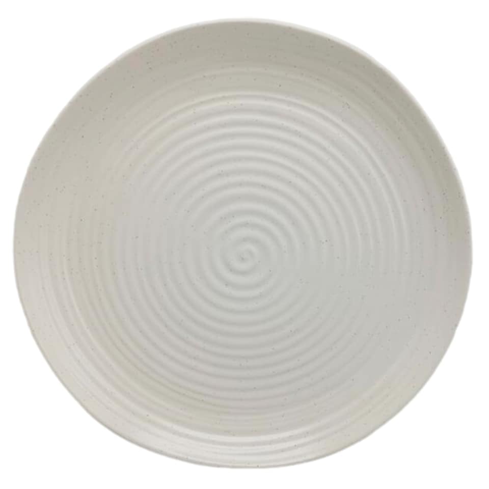 Fox & Ivy Cream Ripple Dinner Plate