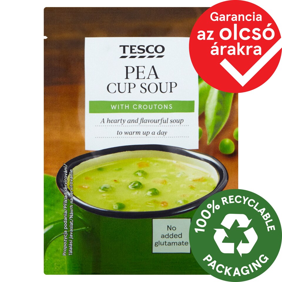 Tesco Pea Cup Soup with Croutons 23 g