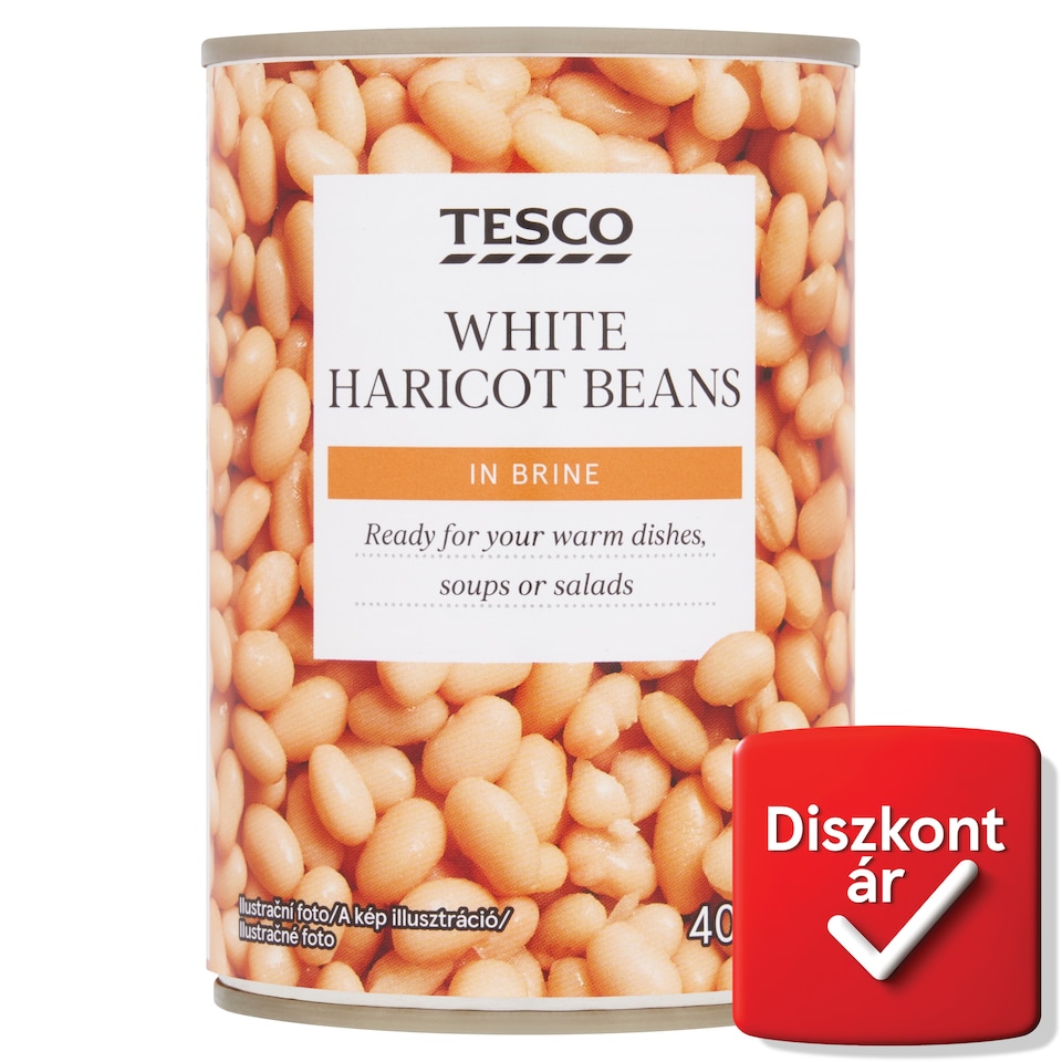 Tesco fehérbab sós lében 400 g