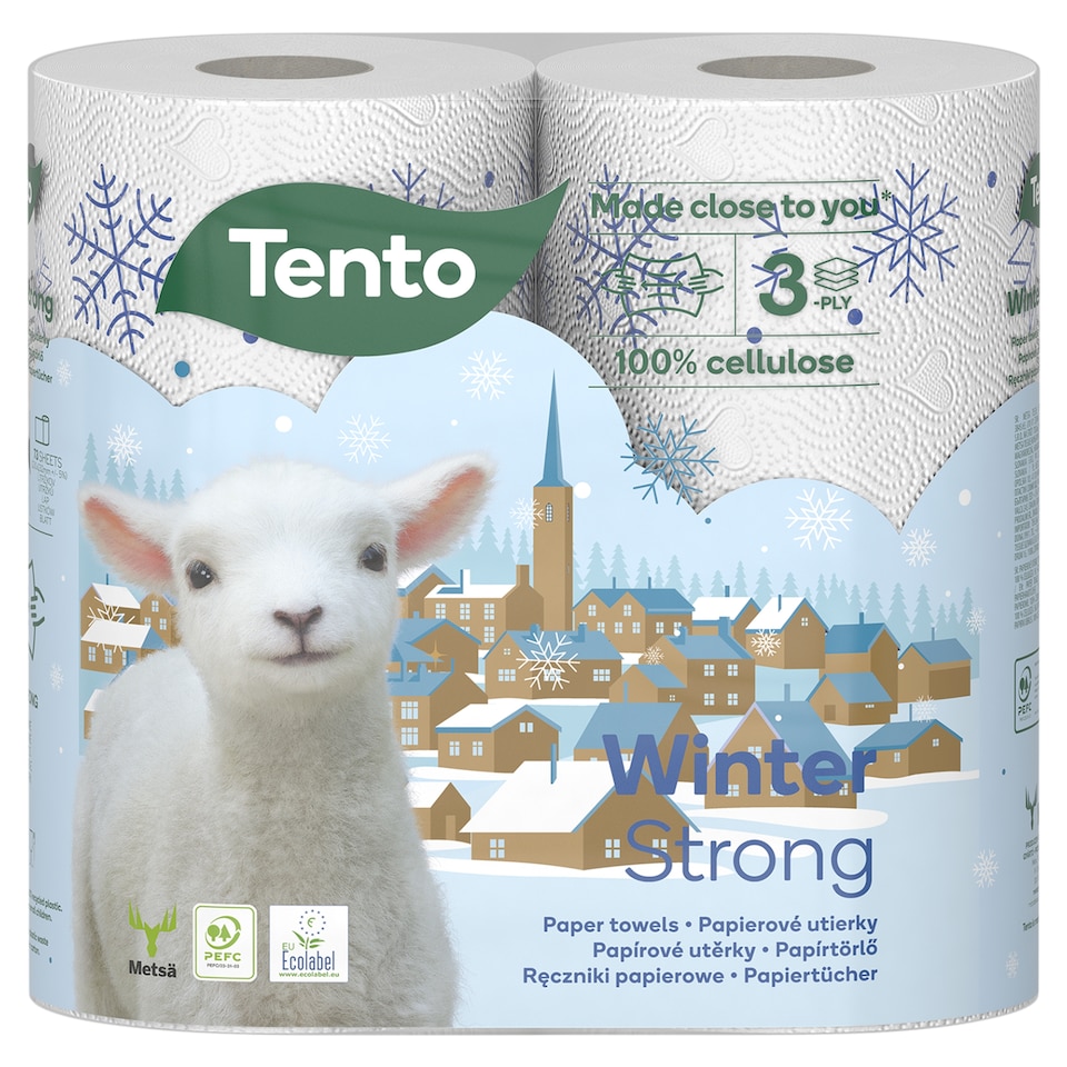 Tento Winter Strong papírové utěrky 3 vrstvy 2 rolky