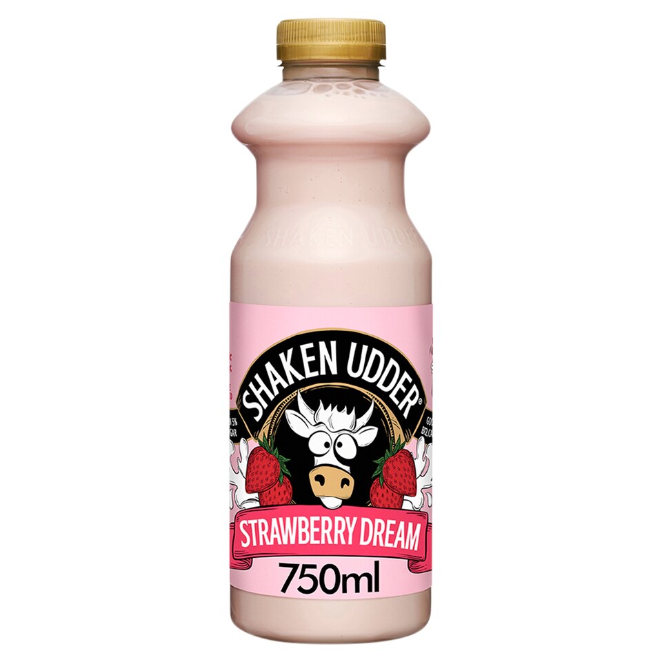 image 1 of Shaken Udder Strawberries & Clotted Cream Milkshake 750Ml
