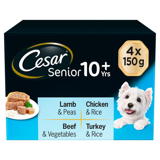 Cesar Senior Multipack 4 X 150G Tesco Groceries
