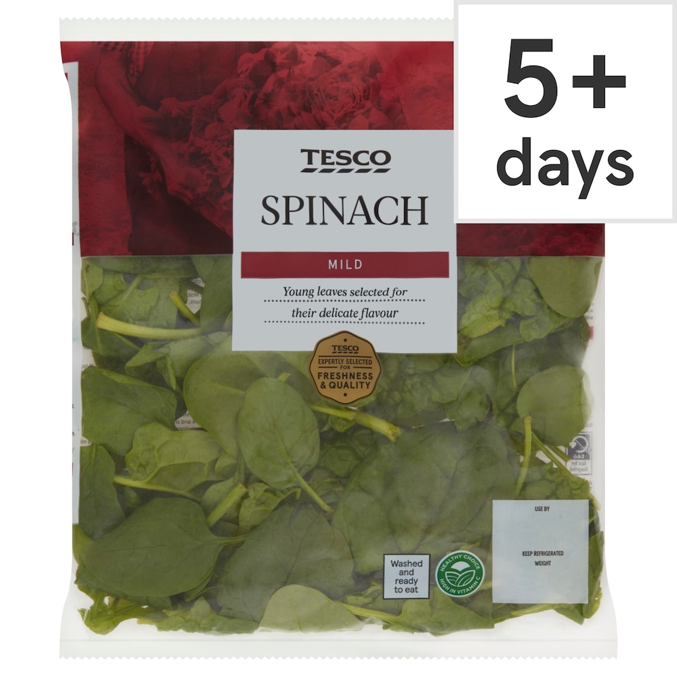 image 1 of Tesco Spinach 90G