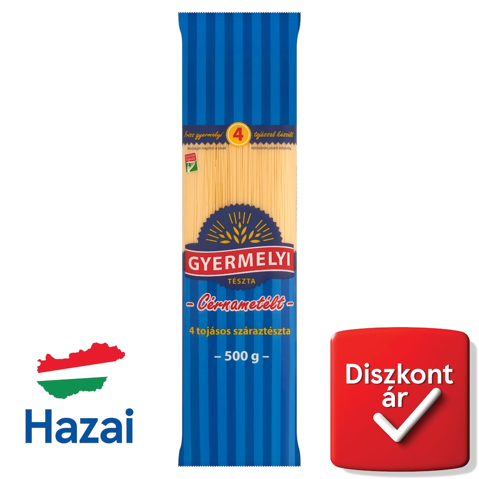 Gyermelyi cérnametélt 4 tojásos száraztészta 500 g