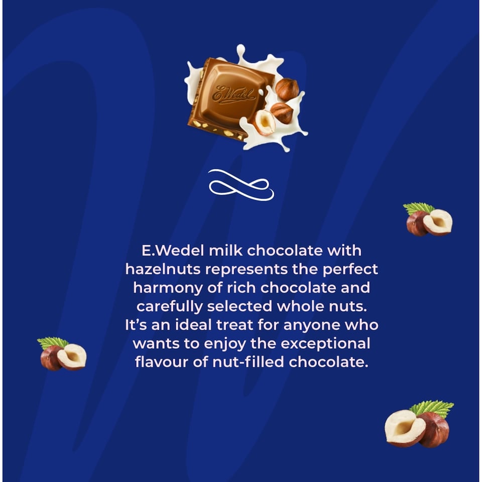 image 1 of E.Wedel Milk Chocolate With Hazelnuts 100G