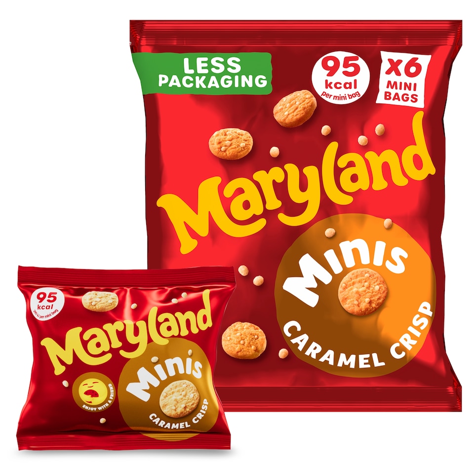 Maryland Caramel Crisp Mini Cookies Multipack, 6 Pack 118.8g