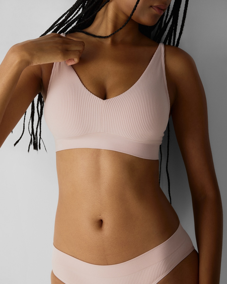 image 1 of F&F 2-Pack Seamfree Contour Bralettes in Multi