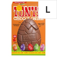 Tony's Chocolonely Milk Caramel Sea Salt Easter Egg 242g