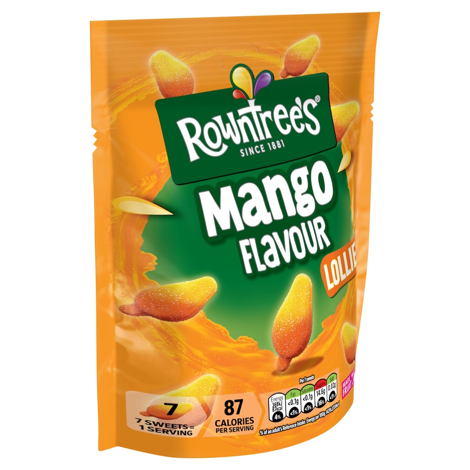 image 1 of Rowntree's Mango Flavour Lollies Sweets 130g