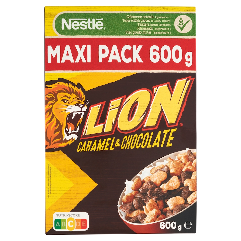 image 1 of Nestlé Lion Caramel & Chocolate Crunchy Cereal with Vitamins and Minerals 600 g