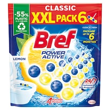 Bref Power Active Lemon tuhý WC blok 6 x 50 g (300 g)
