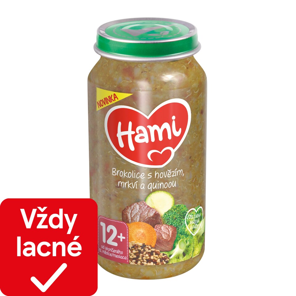 obrázok 1 z HAMI mäsovozeleninový príkrm Brokolica s hovädzím, mrkvou a quinoou 250g