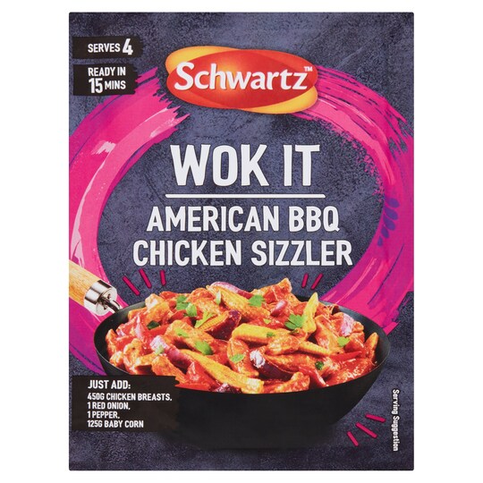 Schwartz Wok It American Bbq Chicken Seasoning 35G Tesco Groceries