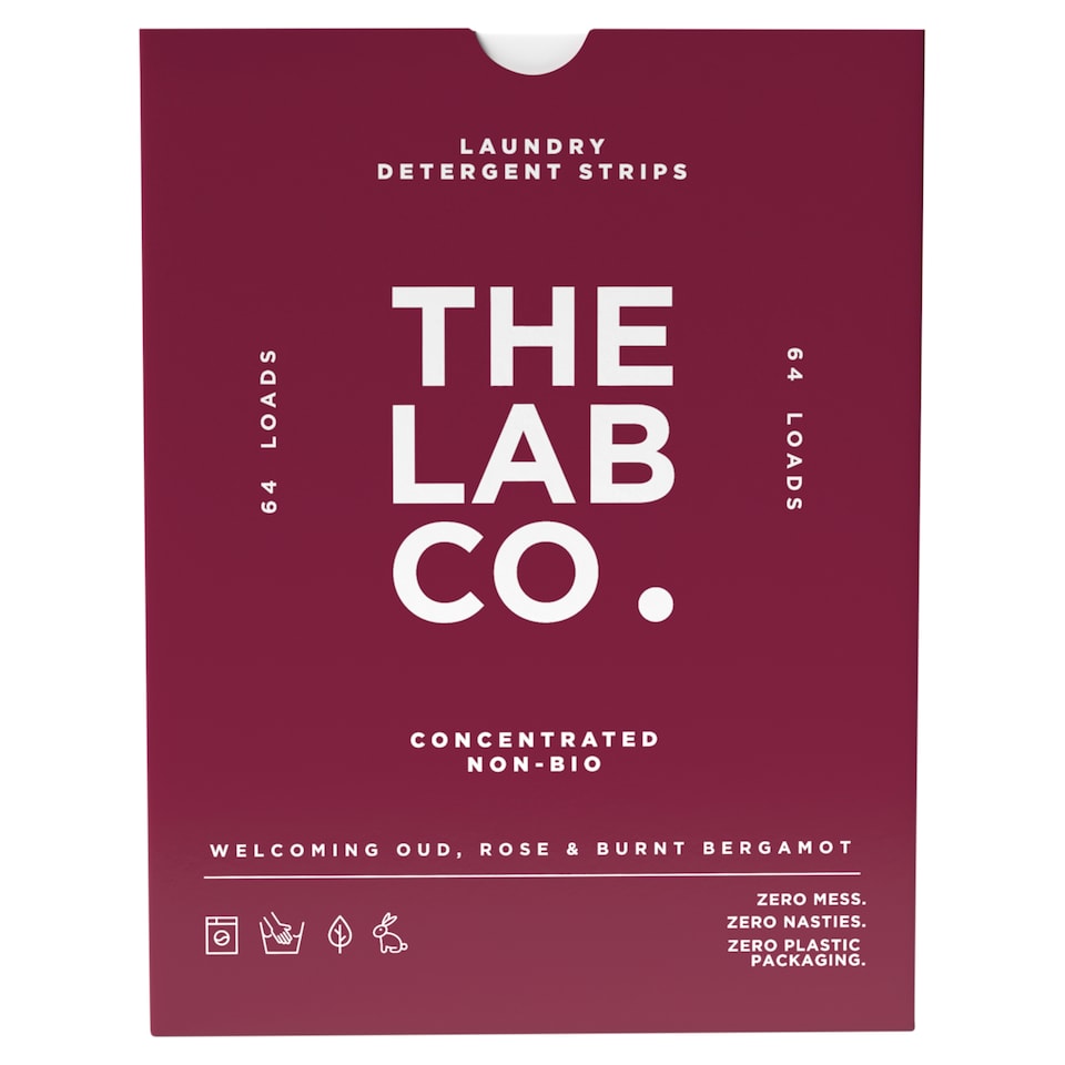 image 1 of The Lab Co Laundry Detergent Strips Welcoming OUD, Rose & Burnt Bergamot 64 pack