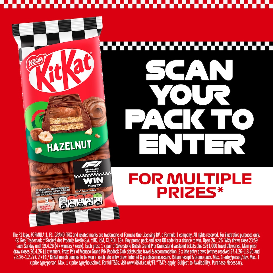 image 1 of KitKat Hazelnut Chocolate Sharing Bar 99g