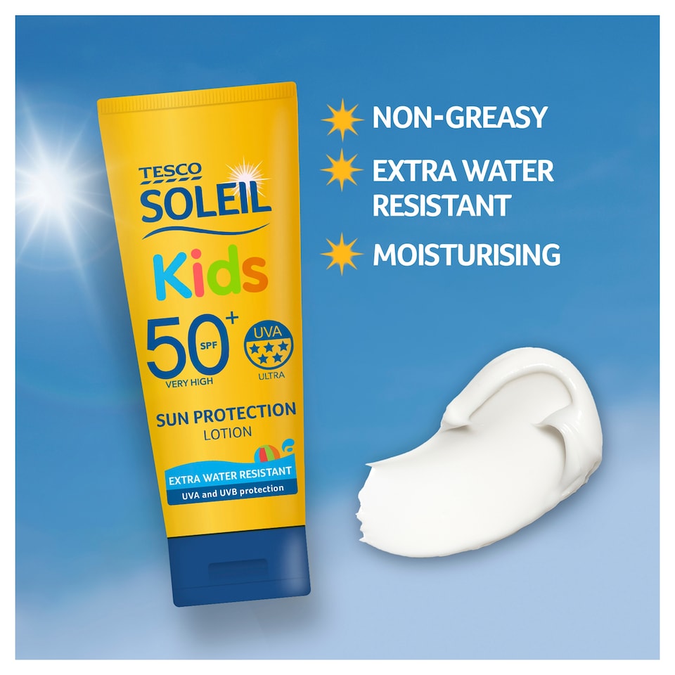 image 1 of Tesco Soleil Kids Sun Lotion Spf 50 75Ml