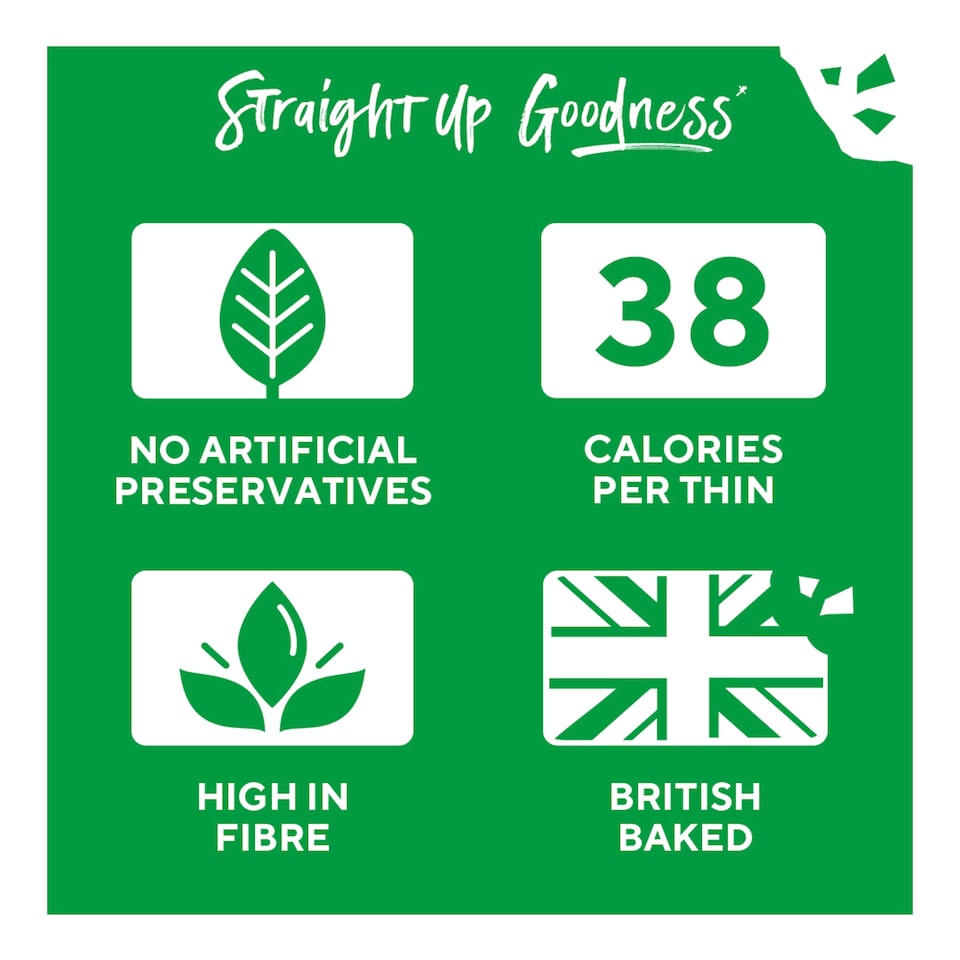 image 1 of Ryvita Thins Snack It Sour Cream & Chive Flavour Flatbread Snacks 125g