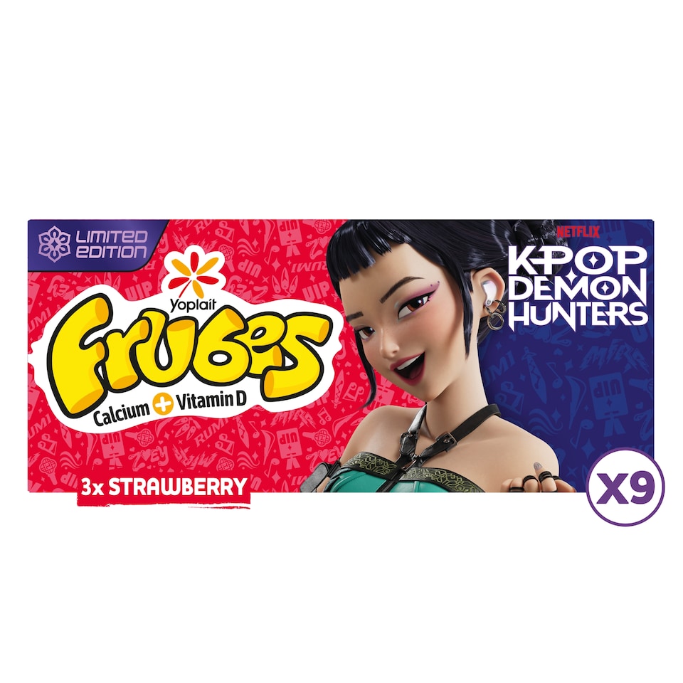 Frubes Strawberry Kids Yoghurt Tubes Multipack 9x37g