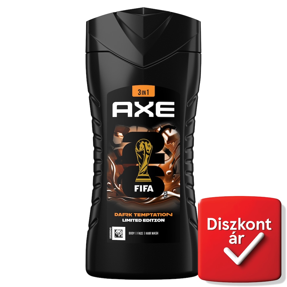 AXE FIFA Dark Temptation 3 in 1 tusfürdő testre, arcra, hajra 250 ml