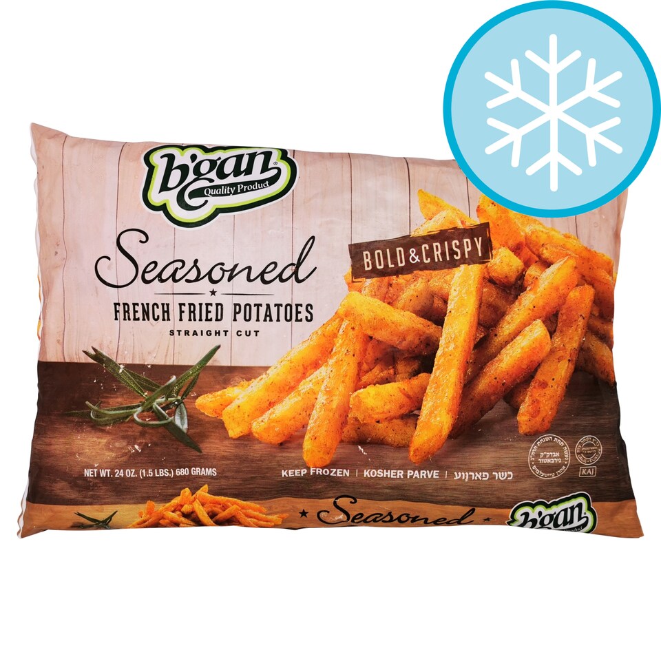 B'gan Seasoned French Fried potatoes straight cut 680g