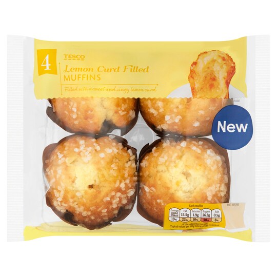 Tesco 4 Lemon Curd Muffins Tesco Groceries