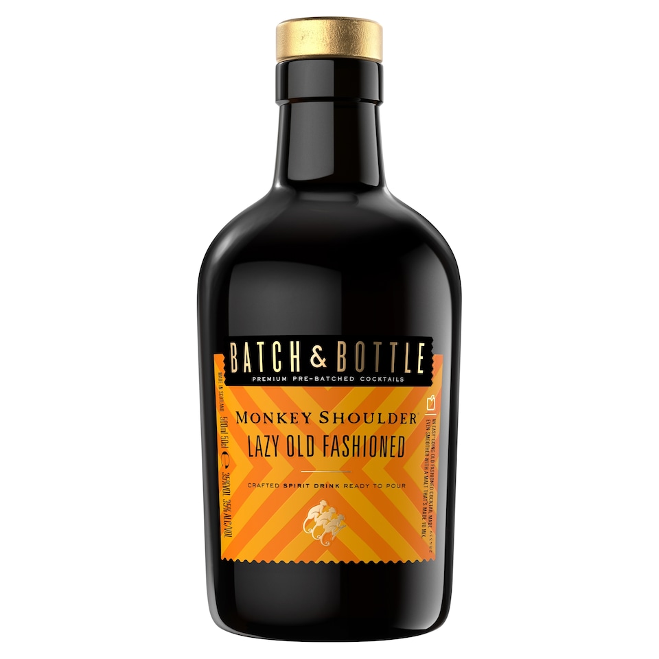 image 1 of Batch & Bottle Monkey Shoulder Ready To Drink Cocktail 50Cl