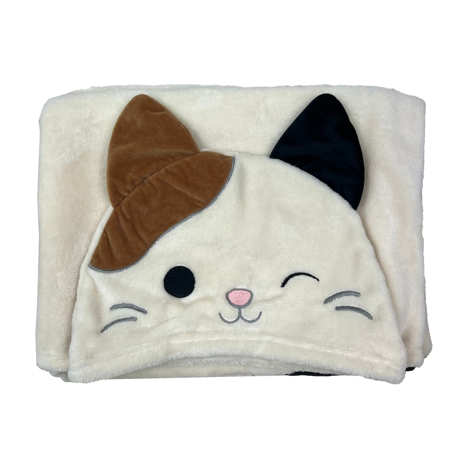 image 1 of Squishmallows Cat Hooded Throw
