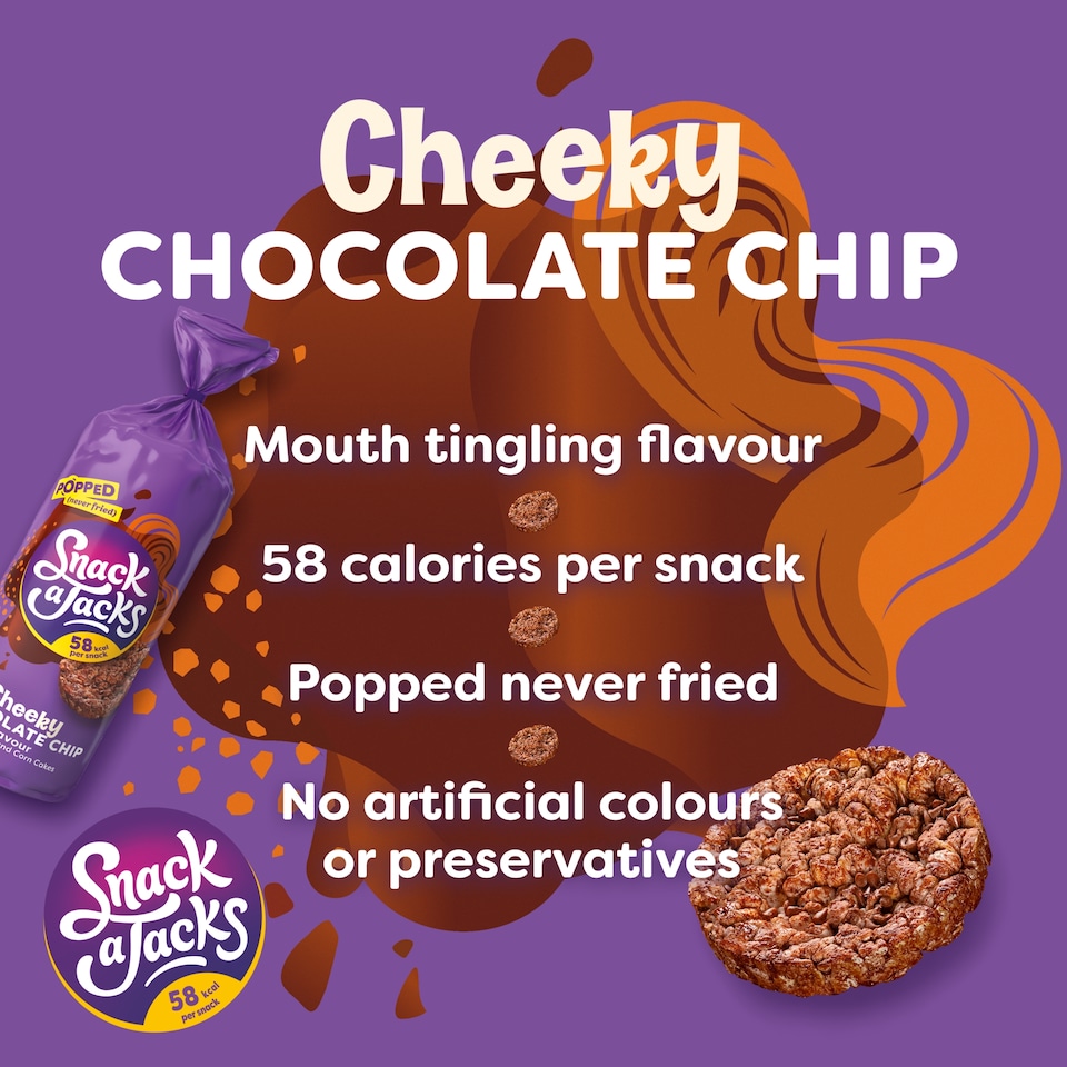 image 1 of Snack a Jacks Chocolate Chip Jumbo Rice Cakes 180g