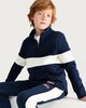image 1 of F&F Boys 2-Piece Cotton Rich Colour Block Sweatshirt and Joggers Set in Navy