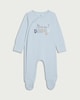 image 1 of F&F Baby Pure Cotton I Love My Daddy Sleepsuit in Blue