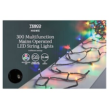 Tesco 300 Multifunction Multicoloured Christmas Tree Lights