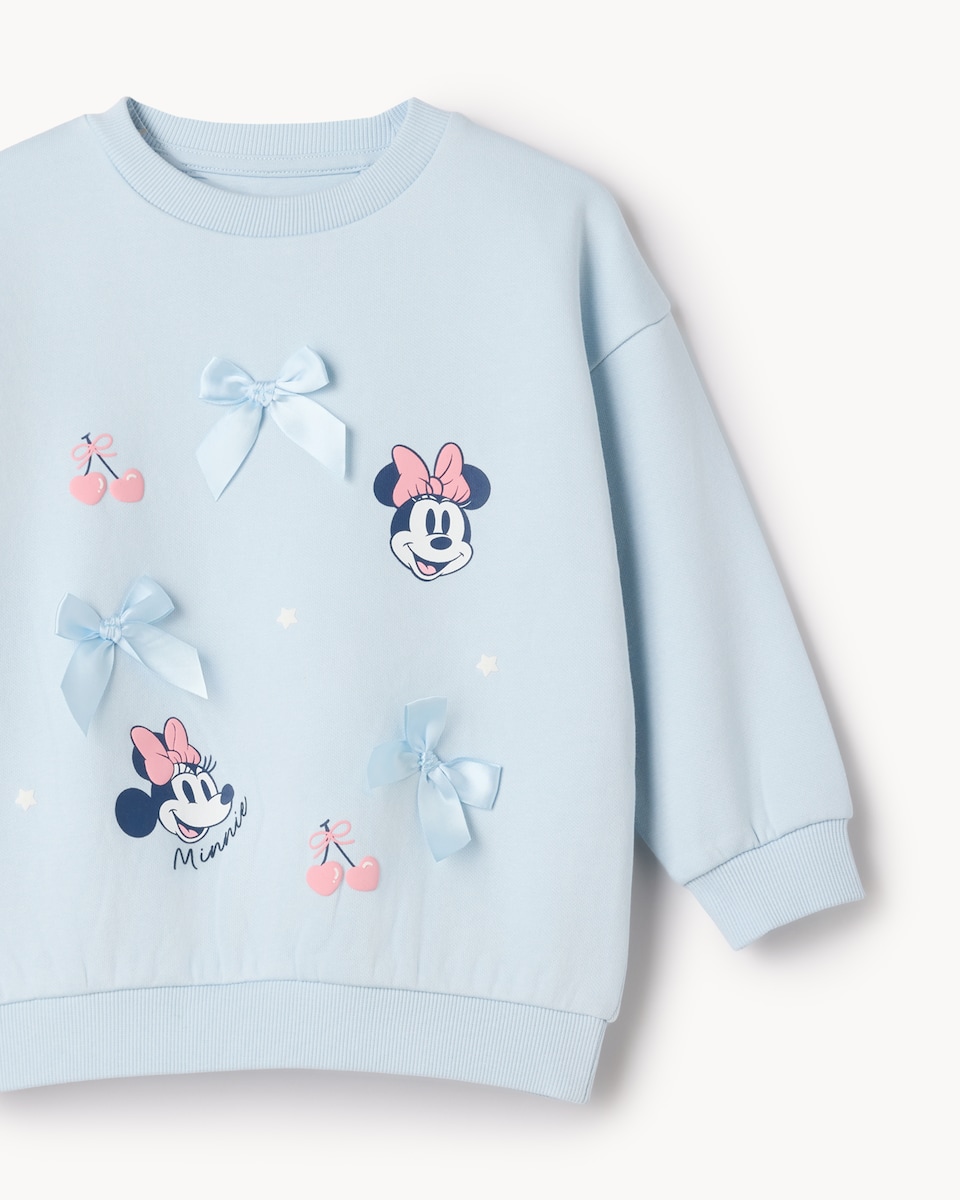 image 1 of Minnie Mouse Cotton Rich Sweatshirt in Blue