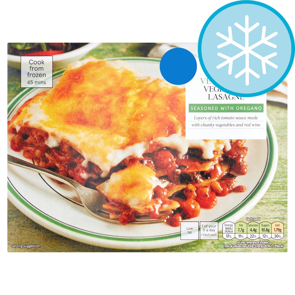 Tesco Vegetarian Vegetable Lasagne 375G