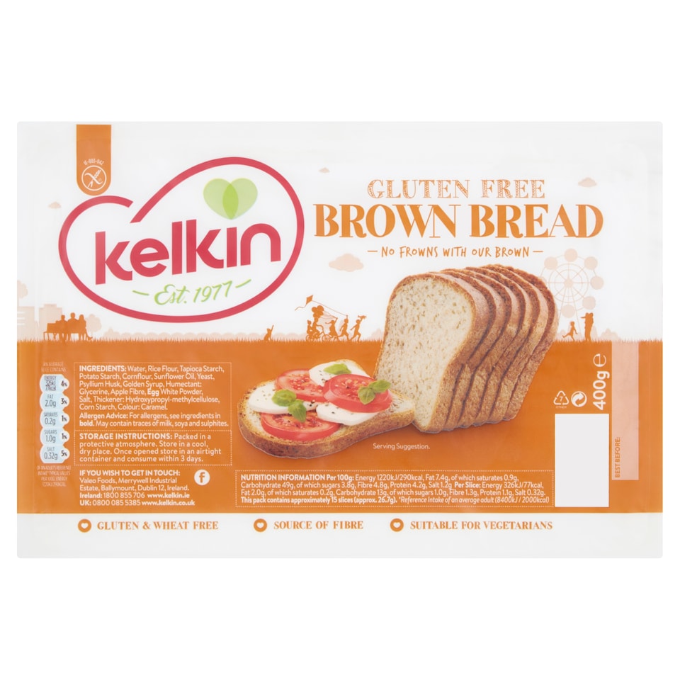 Kelkin Free From Brown Bread 400G