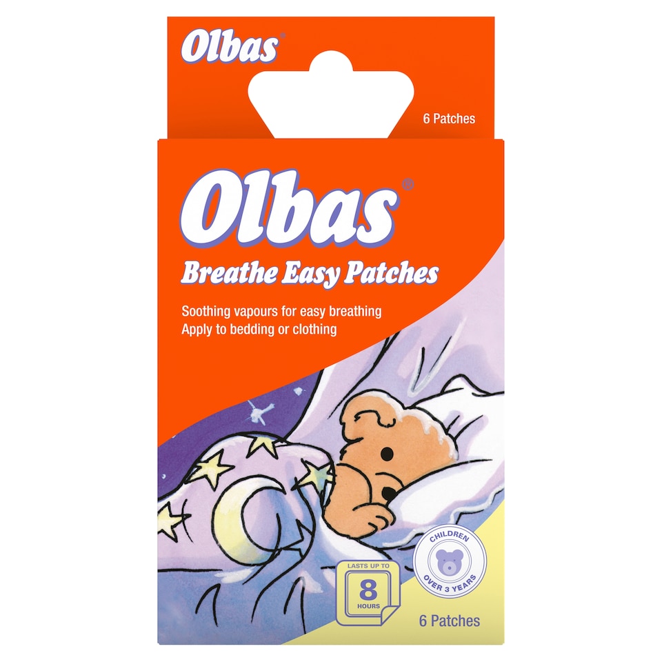 Olbas Breathe Easy Patches - Soothing Vapours for Easy Breathing (Pack of 6)