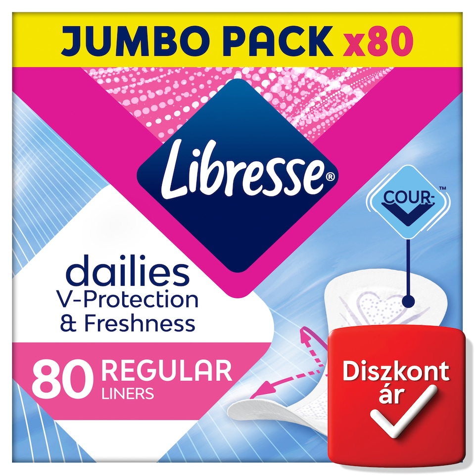 Libresse Dailies Fresh & Protect Regular tisztasági betét 80 db  1. kép