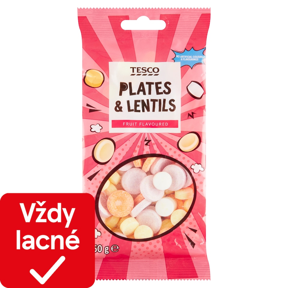 Tesco Komprimáty s ovocnými príchuťami 150 g