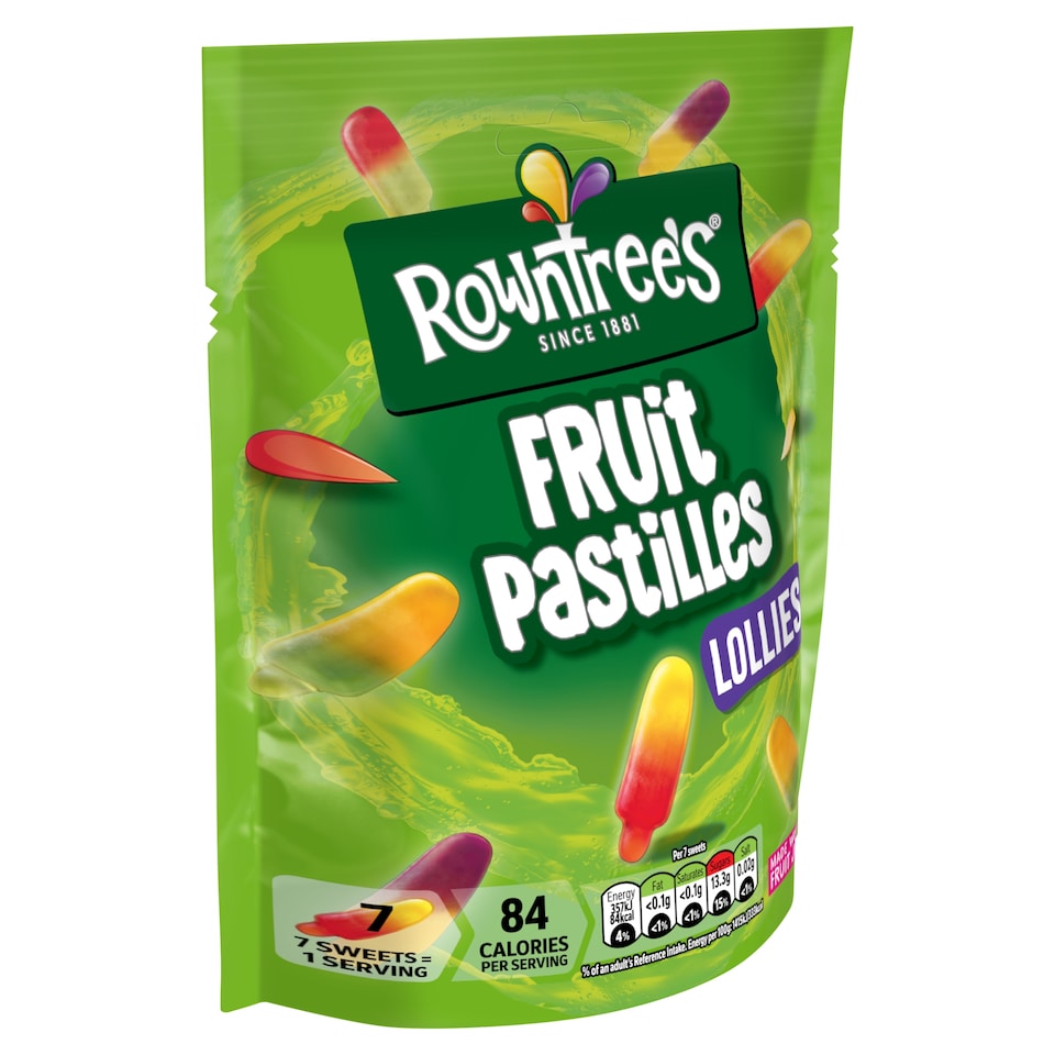 image 1 of ROWNTREES Fruit Pastilles Lollies 130g