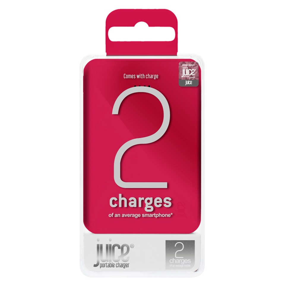 Juice 2 Charge Powerbank Phone Charger 5,000 mAh Red