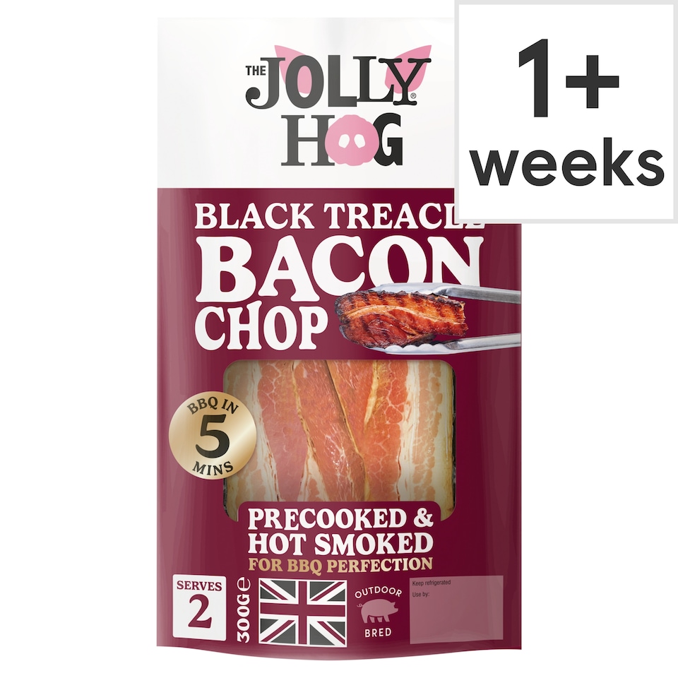 The Jolly Hog Black Treacle Bacon Chops 300g