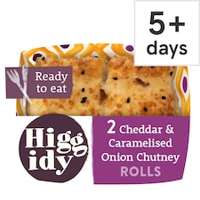 Higgidy Cheddar & Caramalised Onion Chutney Rolls x2 54g