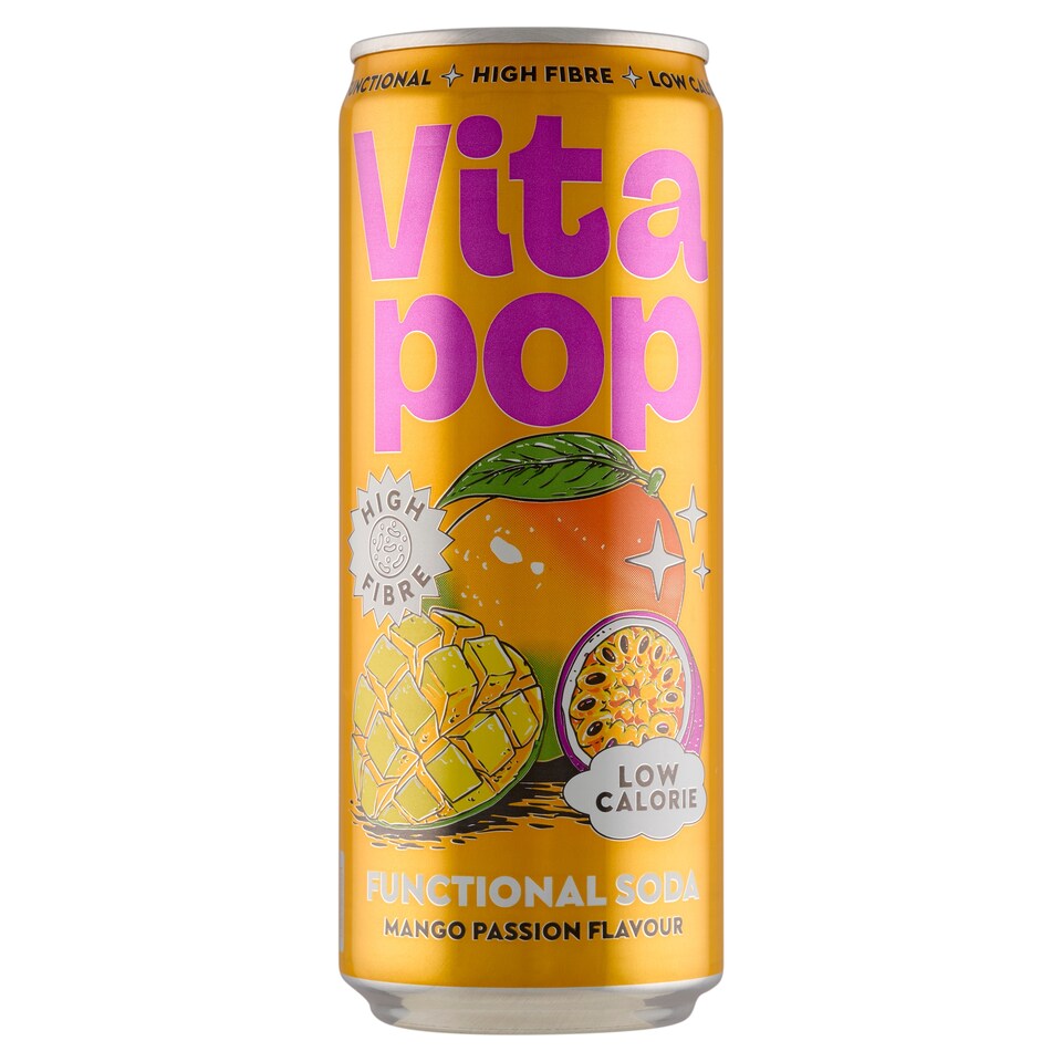 Obrázek 1 pro produkt Vitapop Sycený nealkoholický nápoj s příchutí manga a mučenky 330ml