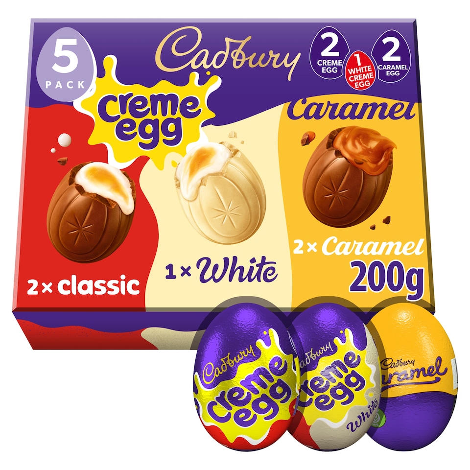 image 1 of Cadbury Creme Egg Chocolate Eggs Mixed 5 Pack 200g