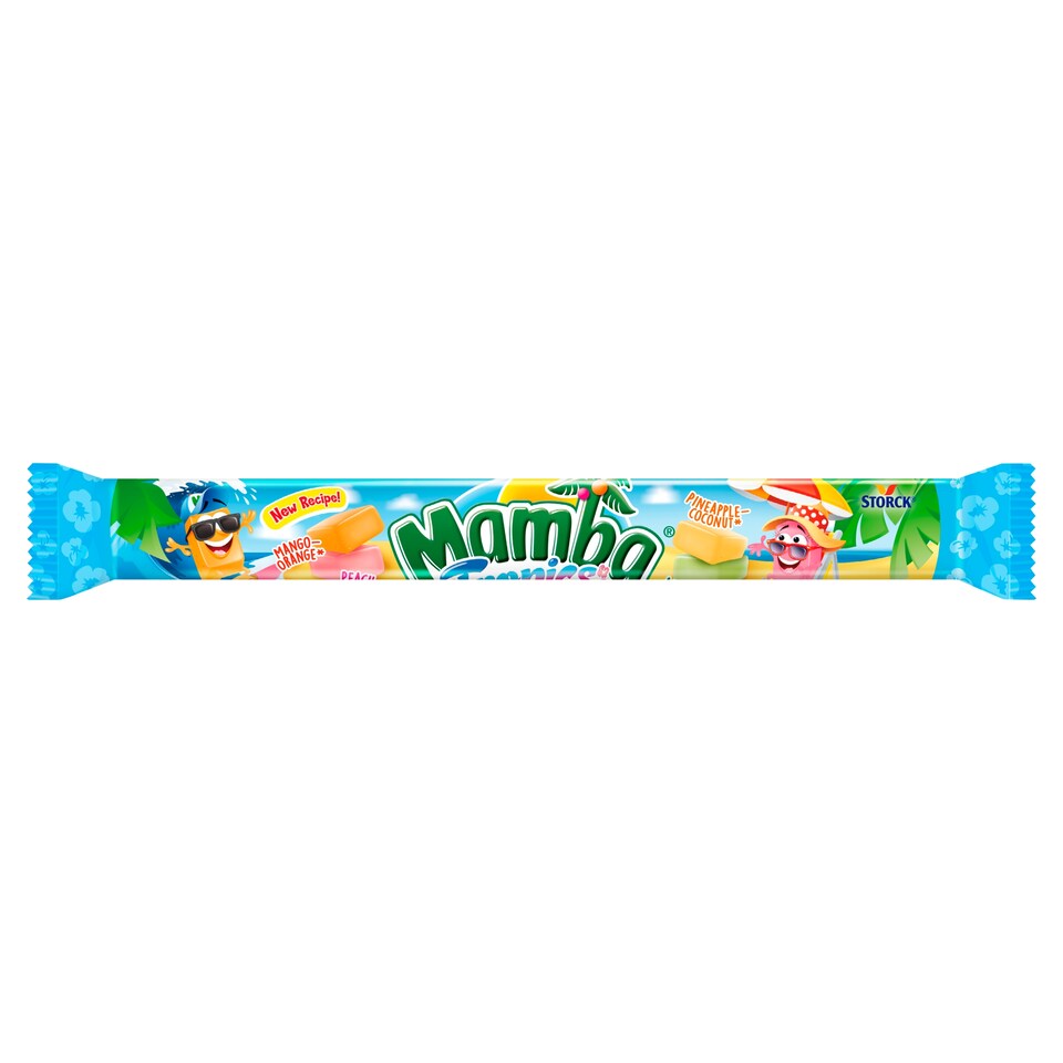 Mamba Tropics karamelky s ovocnou príchuťou 4 x 26,5 g (106 g)