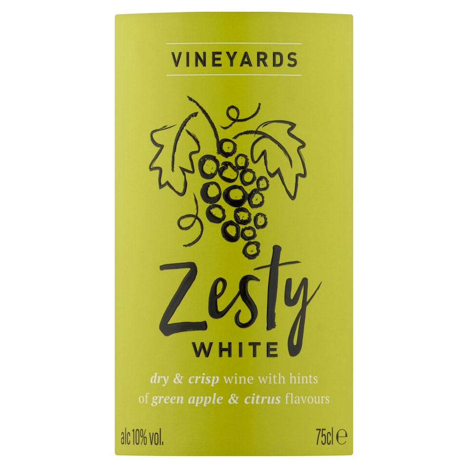 image 1 of Vineyards Zesty White Wine 75Cl
