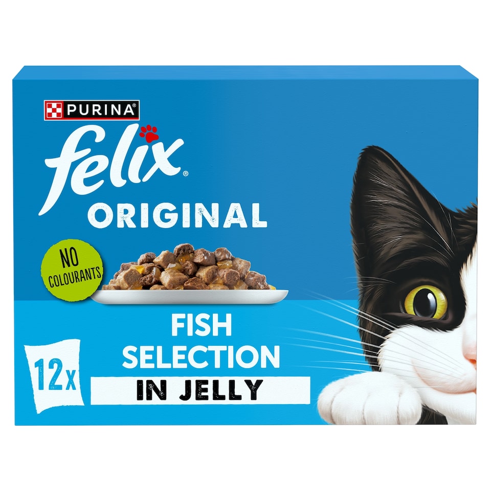 image 1 of FELIX ORIGINAL Fish Selection in Jelly Wet Cat Food 12x85g
